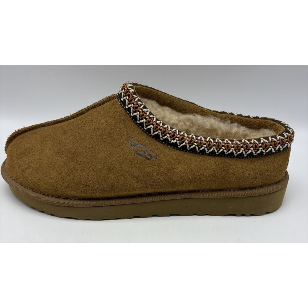 UGG Tasman II 5950 Slip On Slipper Mens 13 Chestnut Embroidered Braid Trim
